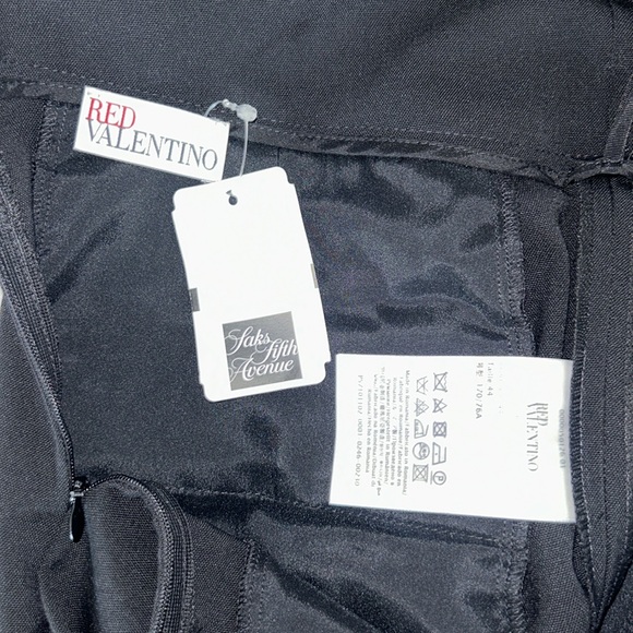 REDVALENTINO | Grosgrain Trimmed Flannel Tapered Pants - Picture 9 of 9